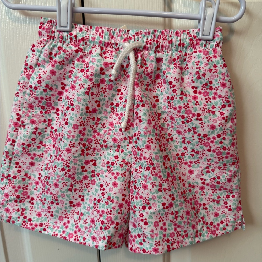 Little English Floral Print Swim Trunks